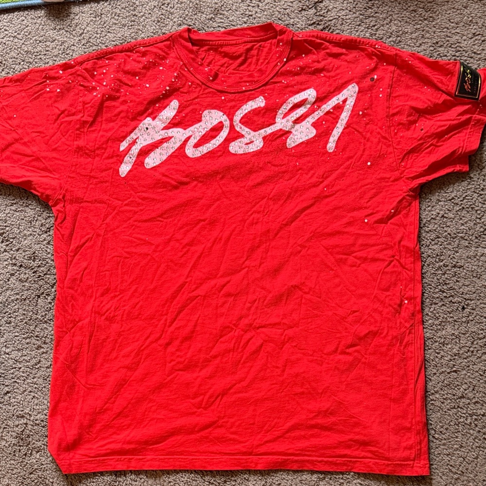 Bossi Red Graphic Crewneck T-Shirt - Harvey Nichols collaboration